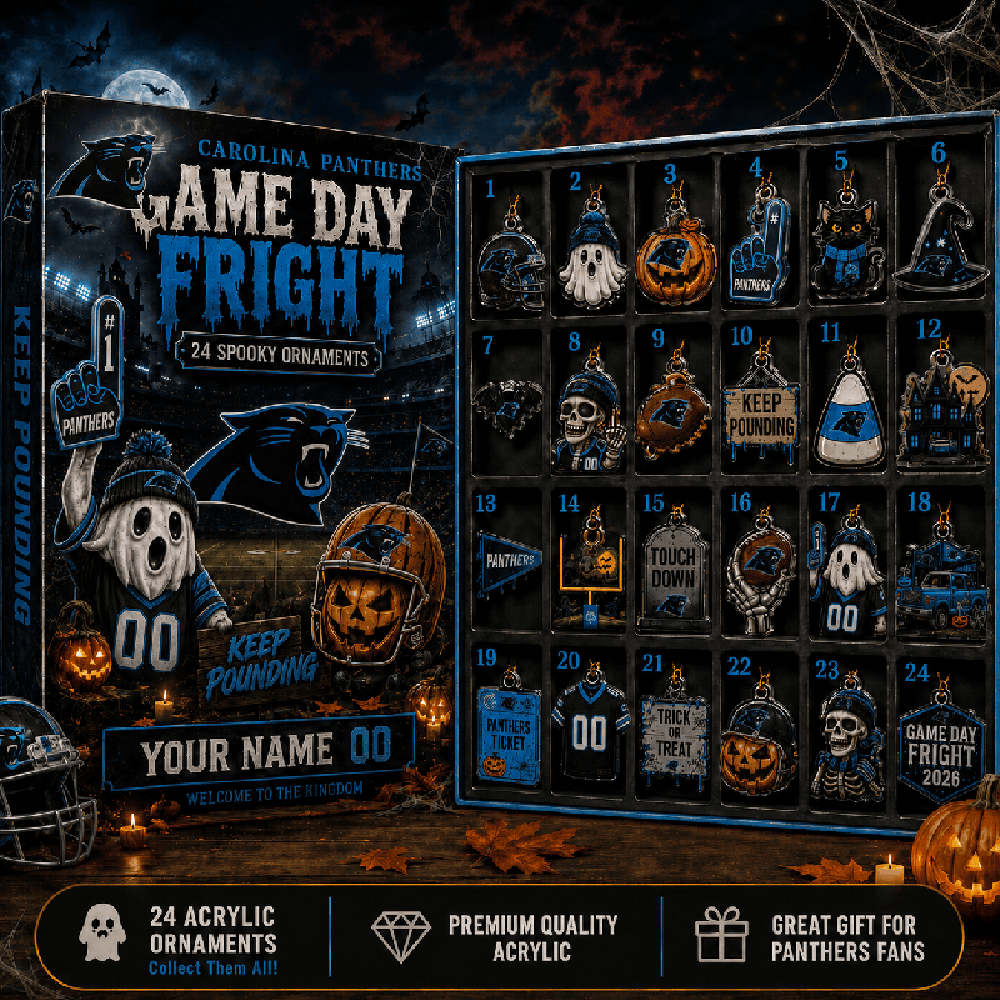 Custom Carolina Panthers Halloween Blind Box Advent Calendar 2026 Panthers Halloween Merch