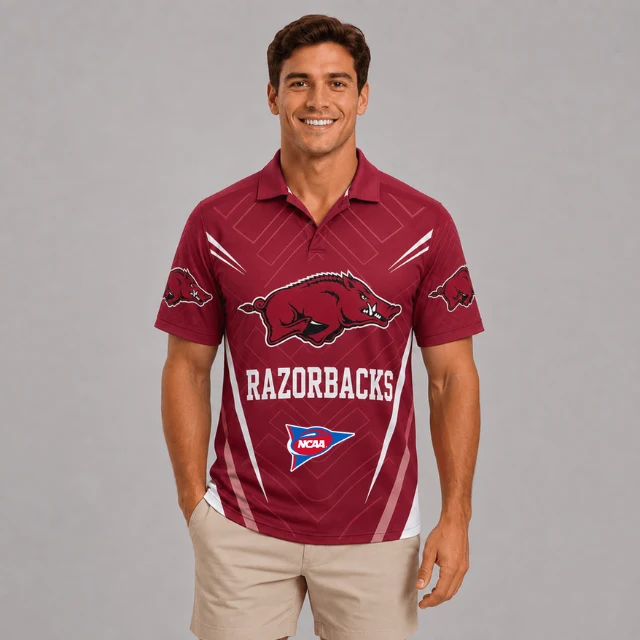 Limited Edition – Customized NCAA Arkansas Razorbacks Polo Shirt
