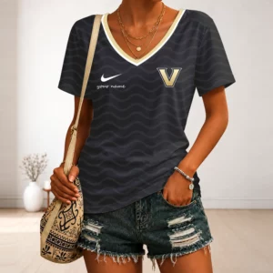 Limited Edition – Customized NCAA Vanderbilt Commodores V-Neck Female Shirt