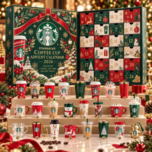Starbucks Coffee Cup Christmas Advent Calendar 2026 Christmas Eve Countdown Friend Gift