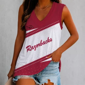Limited Edition – Customized NCAAansas Razorbacks Women’s V-Neck Tank Top