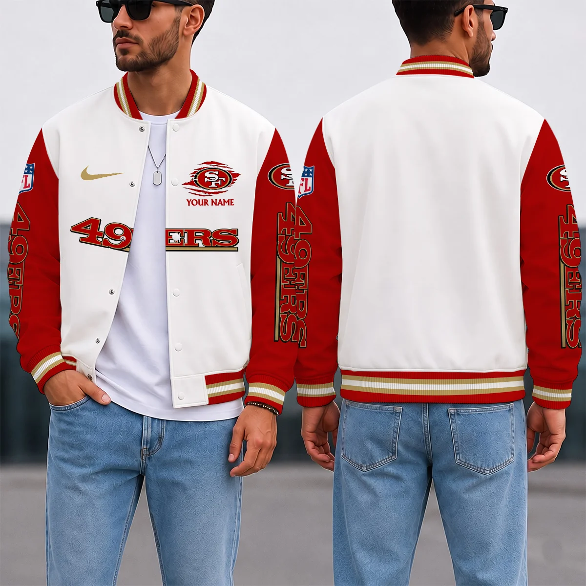 Limited Edition – Customized NFL San Francisco 49Ers Satin Varsity & Baseball Jacket