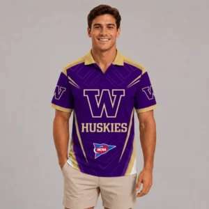 Limited Edition – Customized NCAA Washington Huskies Polo Shirt