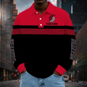 Limited Edition – Customized NBA Portland Trail Blazers Men Long Sleeve Polo Shirt