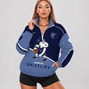 Limited Edition – Customized NBA Memphis Grizzlies V-Neck Zipper Sweatshirt Jacket