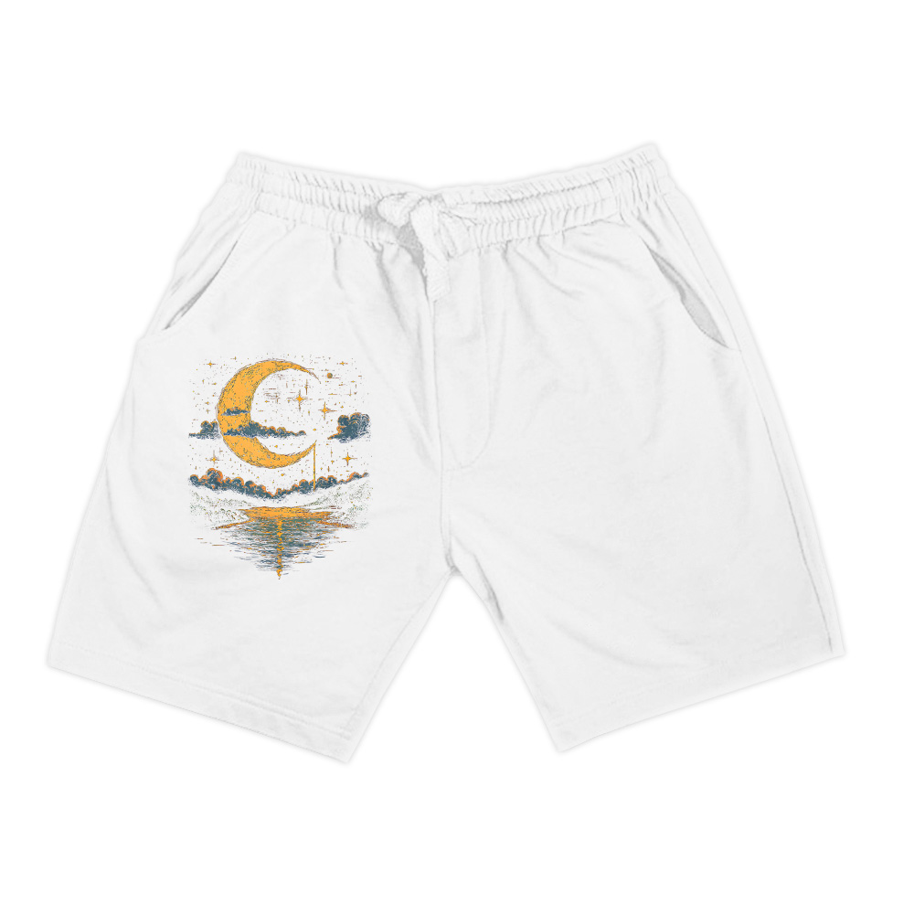 Boho Aesthetic Hippie Celestial Vintage Half Moon Water Shorts - Image 3