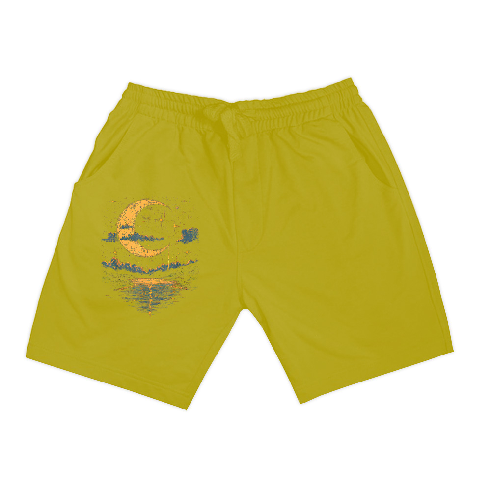 Boho Aesthetic Hippie Celestial Vintage Half Moon Water Shorts - Image 6