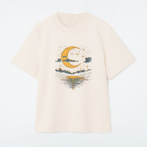 Boho Aesthetic Hippie Celestial Vintage Half Moon Water T-Shirt