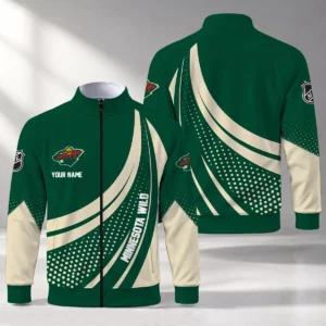 Limited Edition – Customized NHL Minnesota Wild Stand Collar Jacket