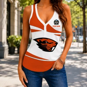 Limited Edition – Customized NCAA Oregon State Beavers Women’s V-Neck Tank Top