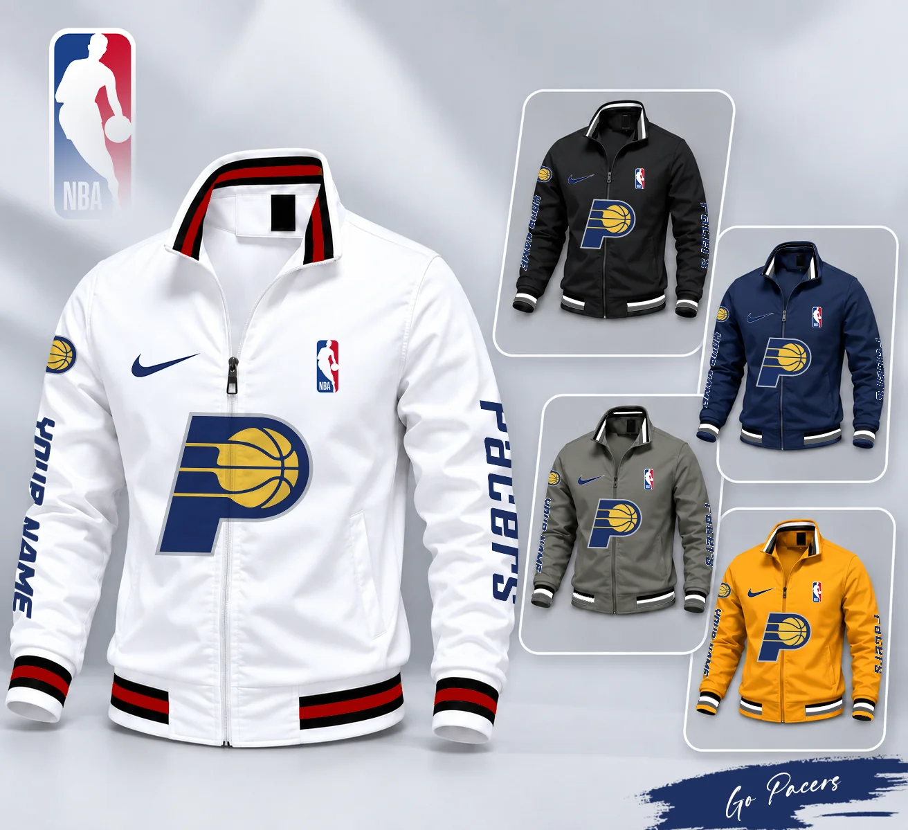 Limited Edition – Customized NBA Indiana Pacers Multicolor Men’s Casual Jacket