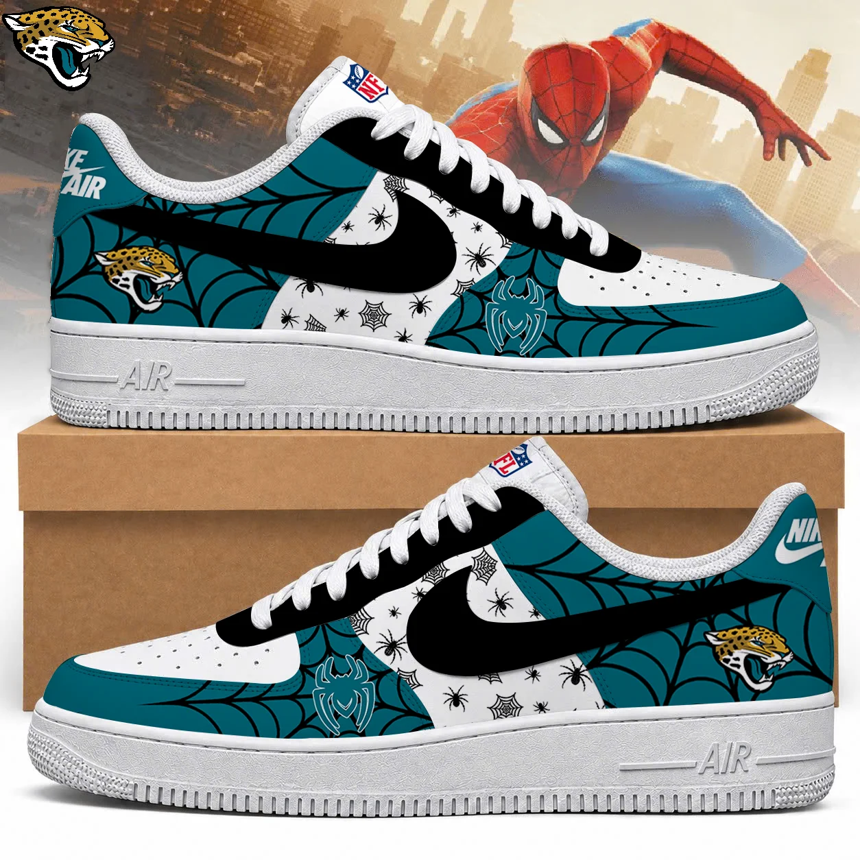 Limited Edition – Customized NFL Jacksonville Jaguars Af1 Shoes