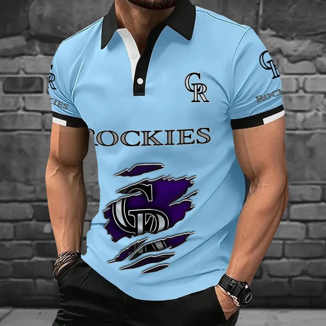 Limited Edition – Customized MLB Colorado Rockies Polo Shirt - Image 3