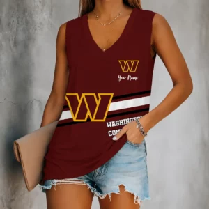 Limited Edition – Customized NFL Washington Commanders Women’s V-Neck Tank Top