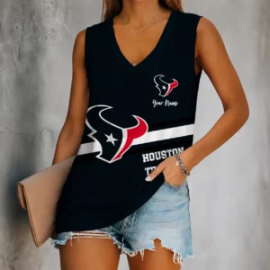 Limited Edition – Customized NFL Houston Texans Women’s V-Neck Tank Top