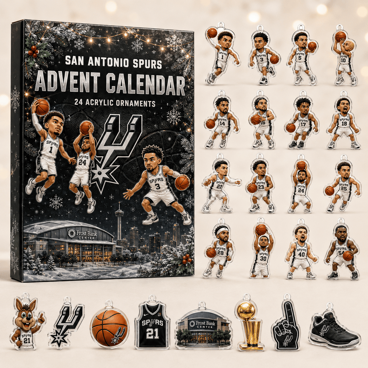 San Antonio Spurs Christmas Advent Calendar 24 Days Countdown Xmas Gifts For Fans