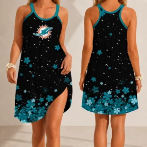 Limited Edition – Customized NFL Miami Dolphins Camisole Dress