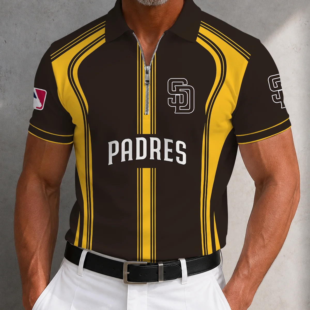Limited Edition – Customized MLB San Diego Padres Zip Polo Shirt
