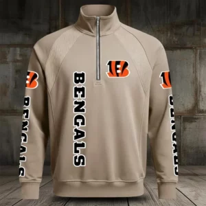 Limited Edition – Customized NFL Cincinnati Bengals Men’s Multicolor Quarter-Zip Pullover