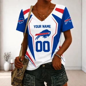 Limited Edition – Customized NFL Buffalo Bills V-Neck Female Shirt