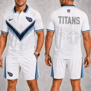 Limited Edition – Customized NFL Tennessee Titans Polo Shirt & Short Pants