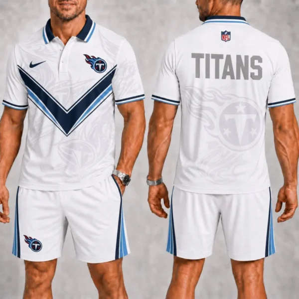 Limited Edition – Customized NFL Tennessee Titans Polo Shirt & Short Pants