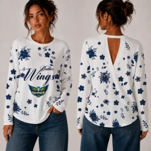 Limited Edition – Customized WNBA Dallas Wings Women’s Back V-Cut Long-Sleeve Shirt
