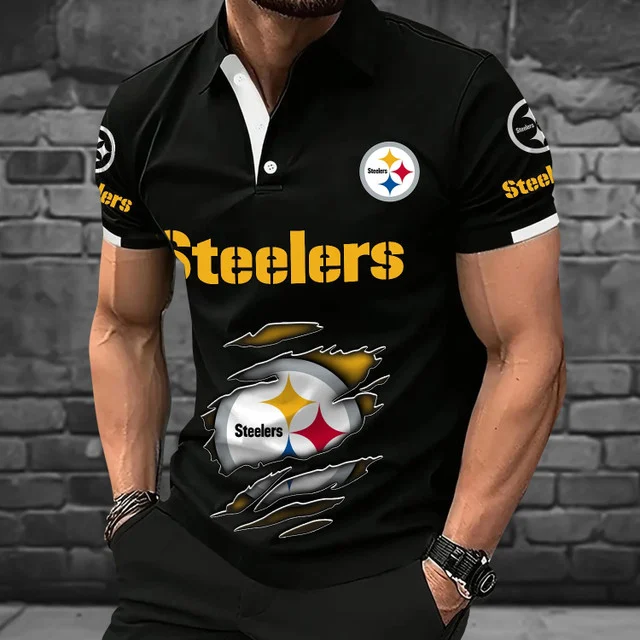 Limited Edition – Customized NFL Pittsburgh Steelers Polo Shirt - Image 2