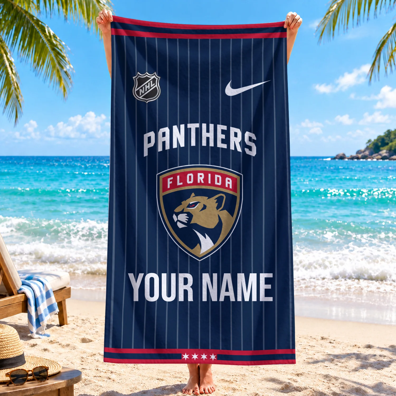 Limited Edition – Customized NHL Florida Panthers Beach Towel