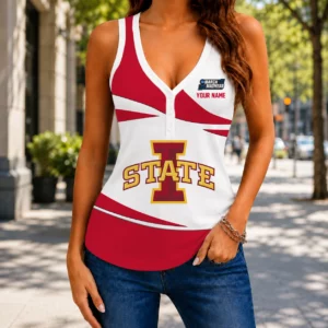 Limited Edition – Customized NCAA Iowa State Cyclones Women’s V-Neck Tank Top