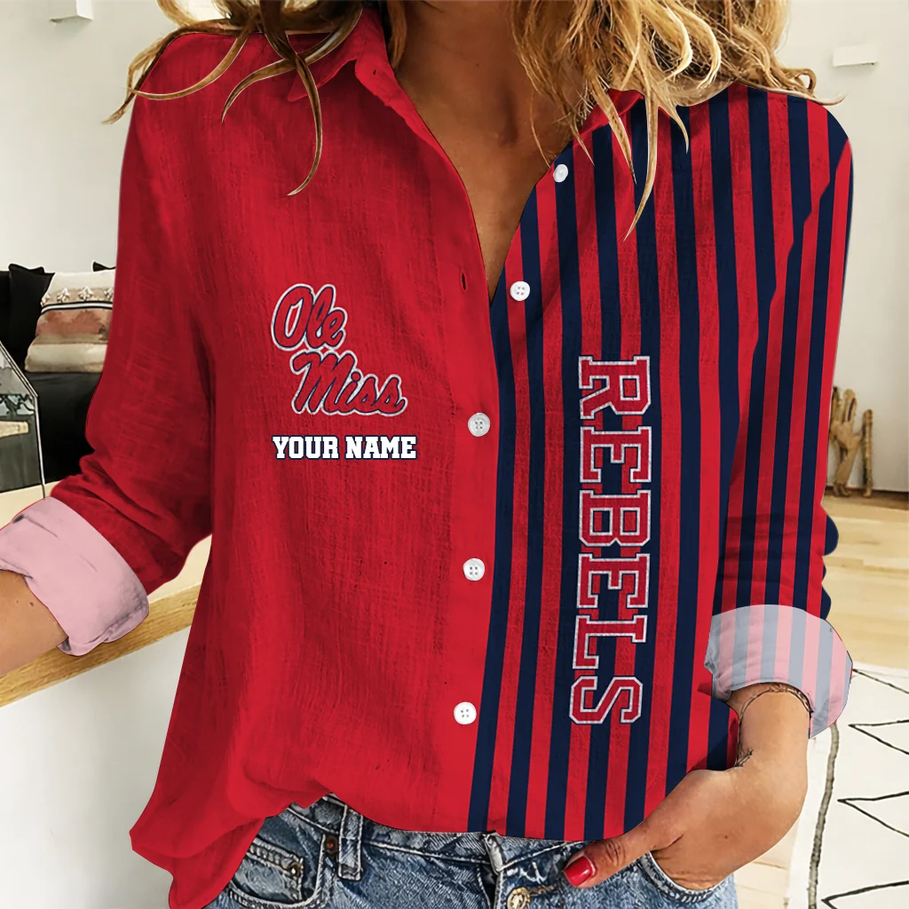 Limited Edition – Customized NCAA Om Rebels Women Casual Shirt For Fan