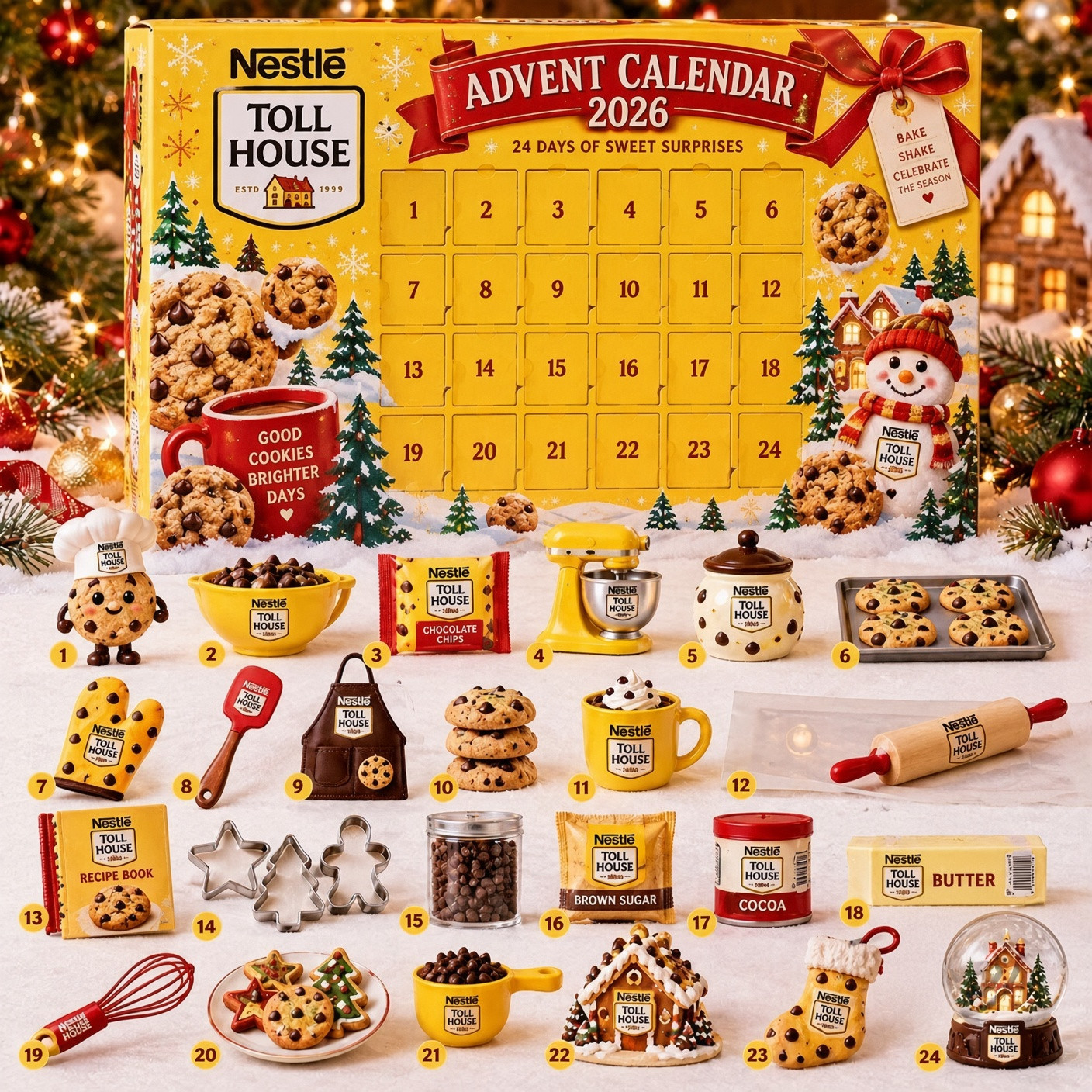 Nestle Toll House 2026 Advent Calendar Nestle Lover Xmas Advent Calendar Gifts