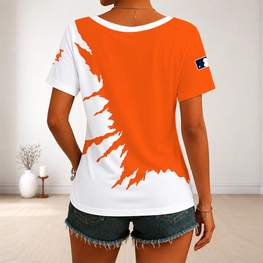 Limited Edition – Customized MLB New York Mets V-Neck Female Shirt - Image 2