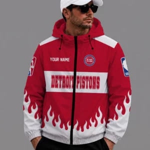 Limited Edition – Customized NBA Detroit Pistons Windbreaker Jacket