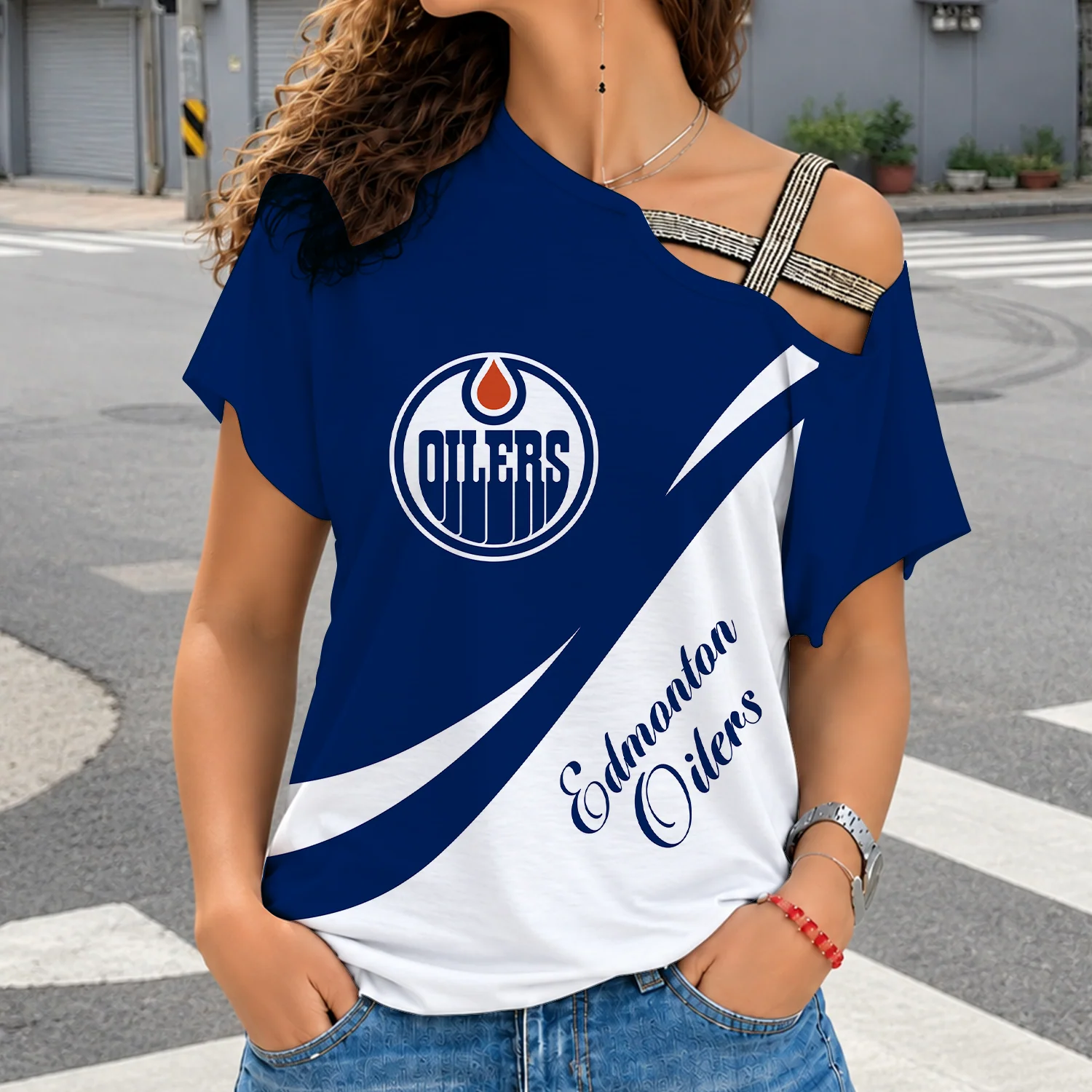 Limited Edition – Customized NHL Edmonton Oilers Shoulder Shirt