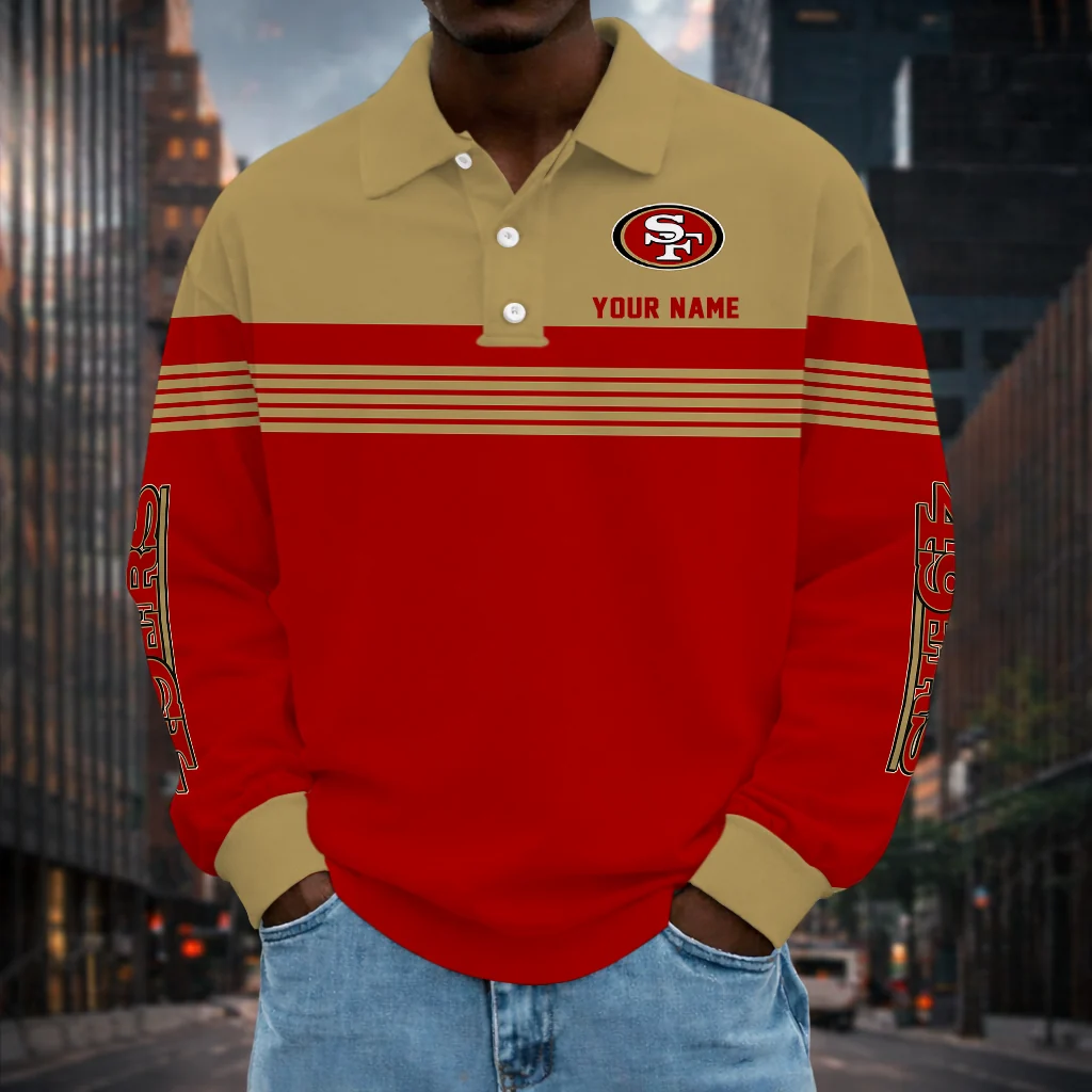Limited Edition – Customized NFL San Francisco 49Ers Long Sleeve Polo Shirt