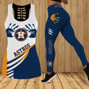 Limited Edition – Customized MLB Houston Astros Hollow Tank Top & Leggings Set