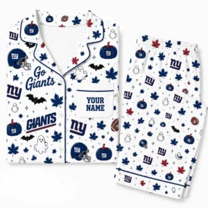 Limited Edition – Customized NFL New York Giants Halloween Long Pajamas Set