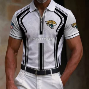 Limited Edition – Customized NFL Jacksonville Jaguars Zip Polo Shirt