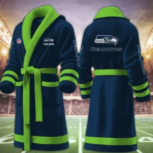 Limited Edition – Customized NFL Seattle Seahawks Multicolor Fleece Bathrobe
