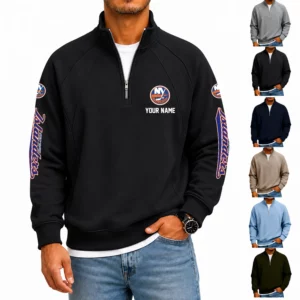 Limited Edition – Customized NHL New York Islanders Men’s Quarter Zip Pullover