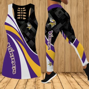 Limited Edition – Customized NFL Minnesota Vikings Hollow Tank Top & Leggings Set