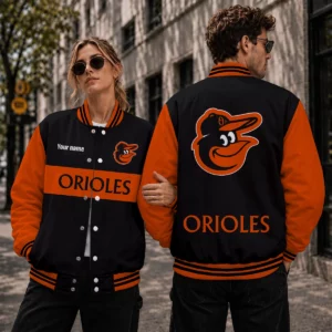 Limited Edition – Customized MLB Baltimore Orioles Satin Varsity & Baseball Jacket