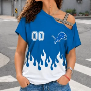 Limited Edition – Customized NFL Detroit Lions Women’s Shoulder Shirt