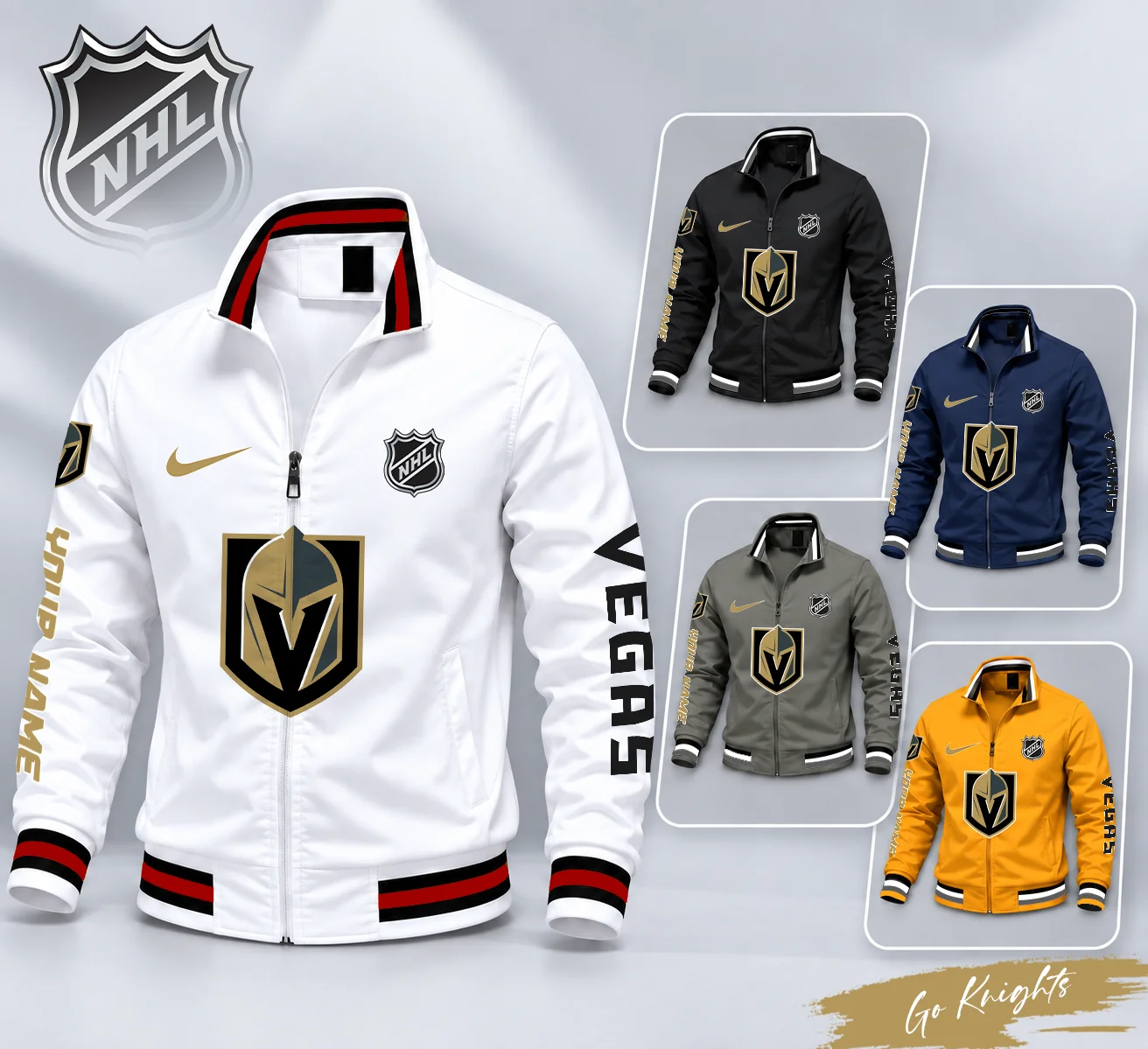 Limited Edition – Customized NHL Vegas Golden Knights Multicolor Men’s Casual Jacket