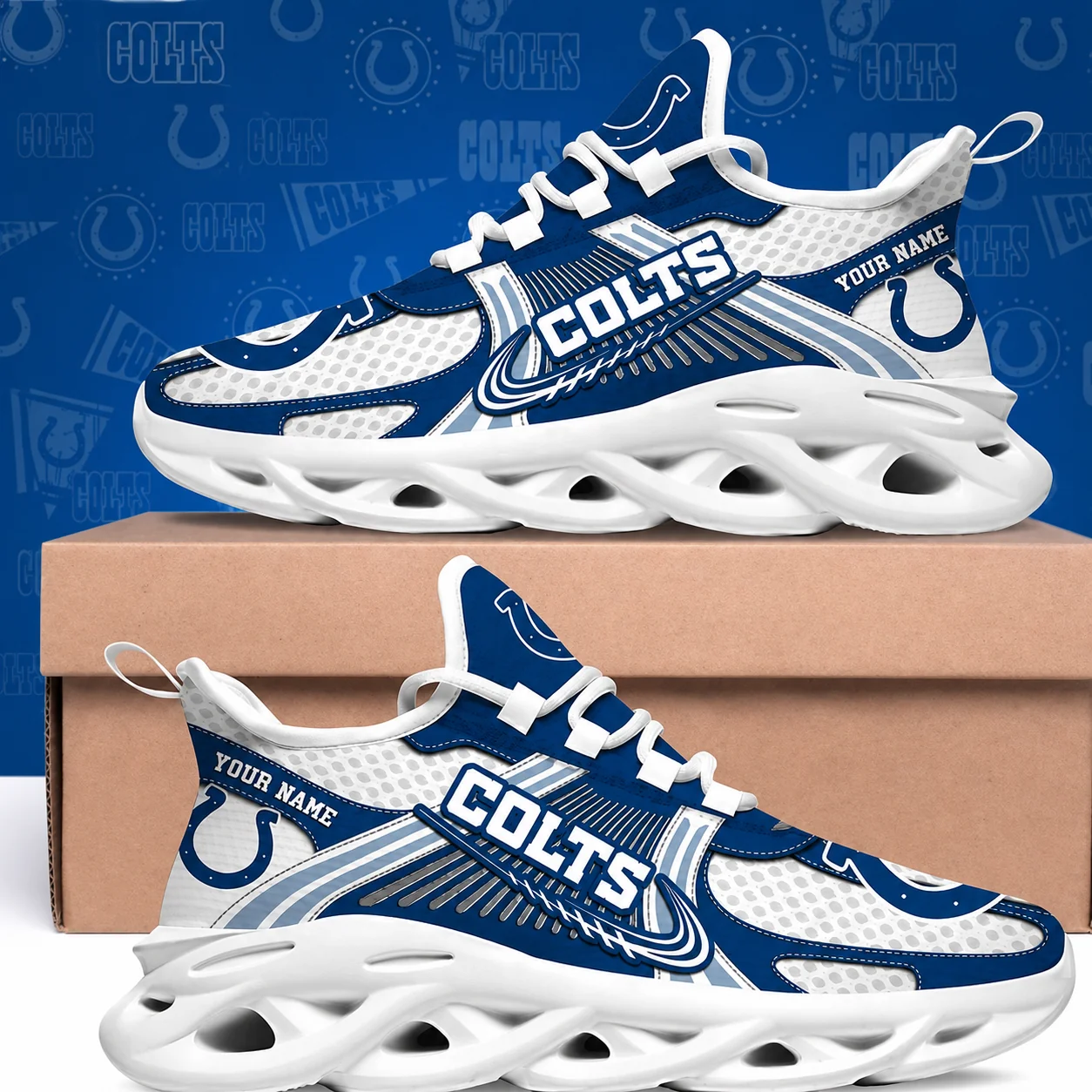 Limited Edition – Customized NFL Indianapolis Colts Max Soul Shoes