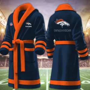 Limited Edition – Customized NFL Denver Broncos Multicolor Fleece Bathrobe