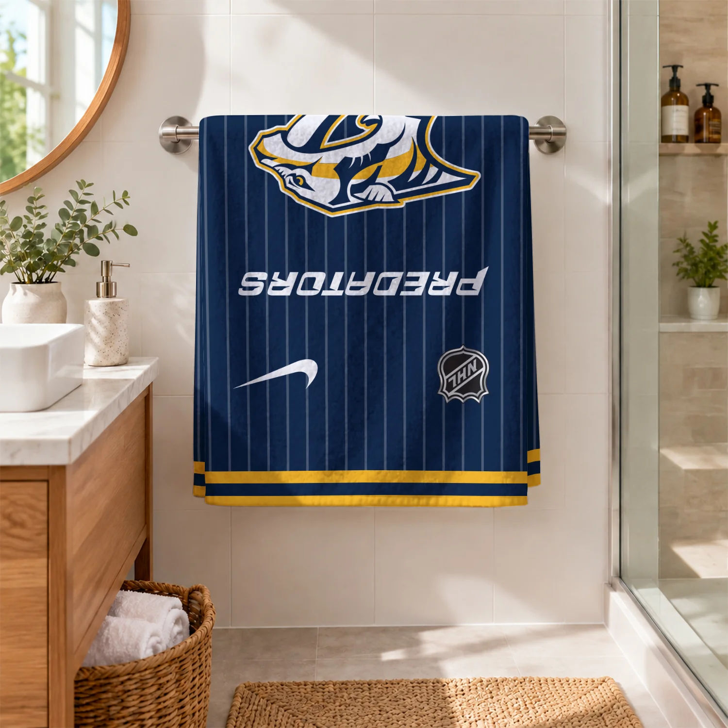 Limited Edition – Customized NHL Nashville Predators Beach Towel - Image 2