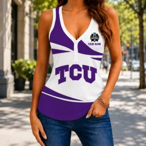 Limited Edition – Customized NCAA Tcu Horned Frogs Women’s V-Neck Tank Top