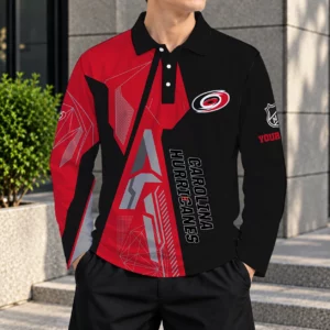 Limited Edition – Customized NHL Carolina Hurricanes Men Long Sleeve Polo